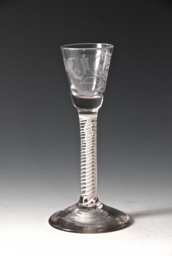 An Irish type cordial glass c.1765