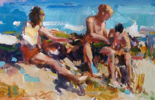 Beach Scene, Ken Moroney (b.1949)