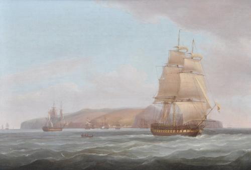 An English Frigate Off Madeira, Thomas Whitcombe
