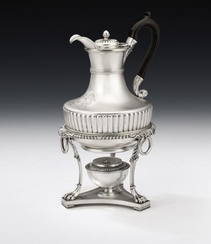 An Exceptional George III Jug on Lampstand by Paul Storr, London 1807