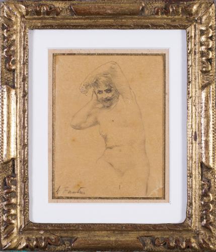 A Seated Nude, Henri-Theodore Fantin-Latour (French, 1836-1904)