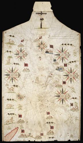 Portolan Chart of the Mediterranean, Joan Riczo, Joan Oliva