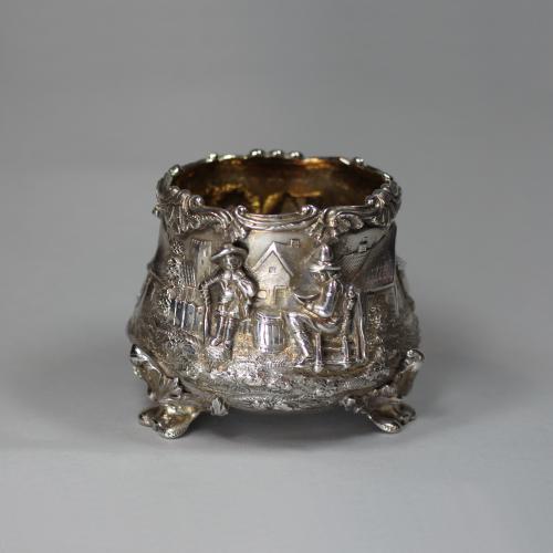 Victorian cast silver bowl by John Figg, London 1845