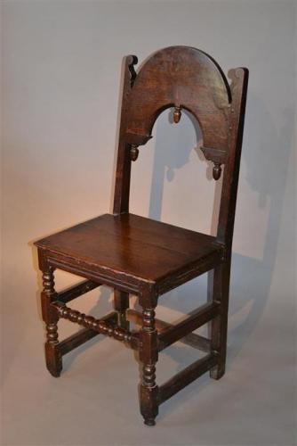 A Late 17th Century Oak Backstool