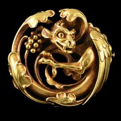 Wiese gold dragon brooch