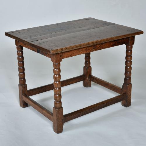 Antique Rustic Low Oak Table