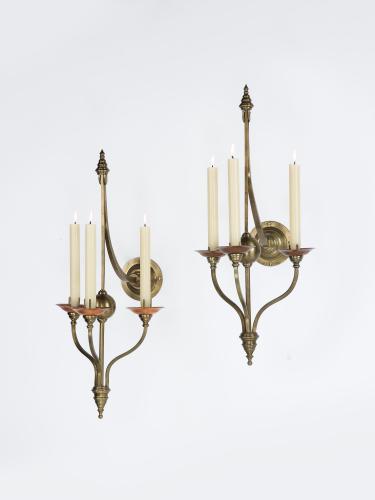Pair of Wall Candelabra by W.A.S. Benson