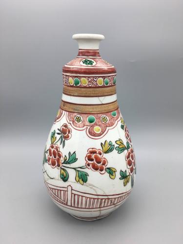 Coloured Porcelain Shioki Arita Bottle Circa 1660