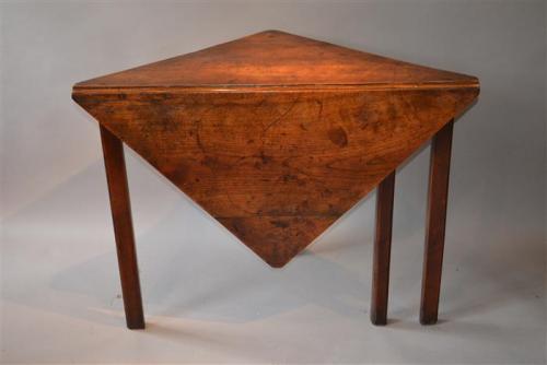 A Rare Georgian fruitwood corner table