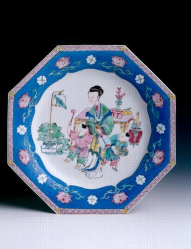 Chinese export porcelain plates, circa 1730, Yongzheng reign, Qing dynasty