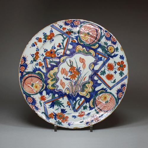 Dutch Delft polychrome plate, early 18th century