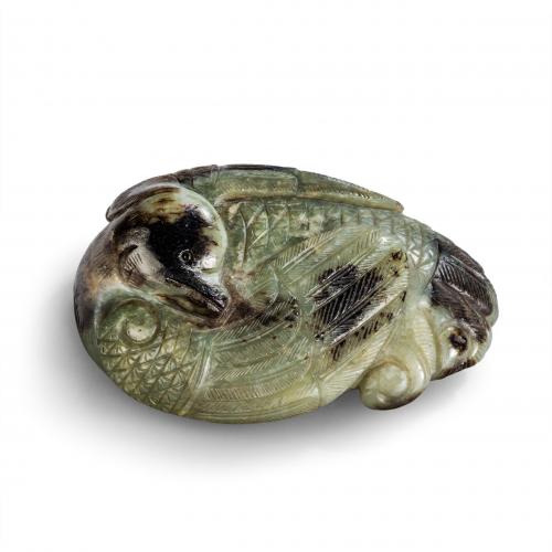 Ming period jade carving of a dove