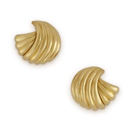 1970's 18ct yellow gold earclips by Van Cleef & Arpels