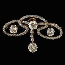 Edwardian fine quality  diamond wearable brooch circa 1910