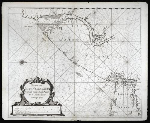 Rare chart of New Jersey published in "the first maritime atlas to be devoted to the Americas"