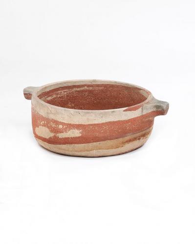Mughal Period Red Sandstone Handled Vessel