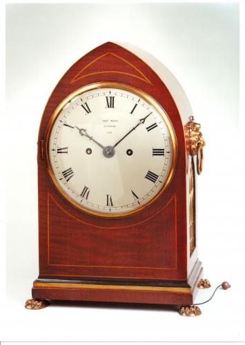19th Century Antique Regency Mahogany Bracket Clock by Thomas Moss, London