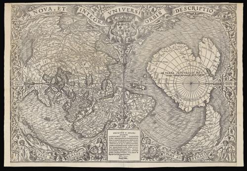 The world upon a polar double-cordiform projection: designed by aliens?