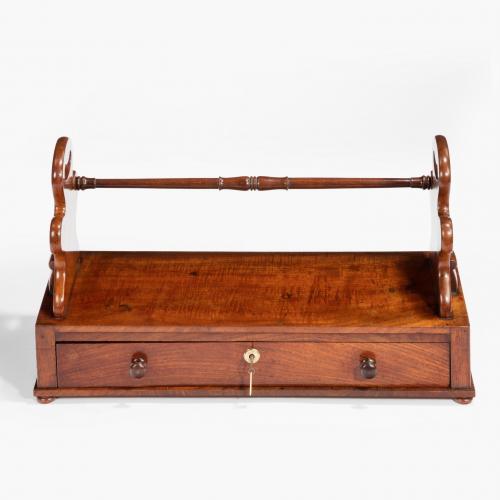 A William IV mahogany book carrier