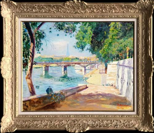 Lucien Adrion (French 1889-1953) Below the Pont des Arts