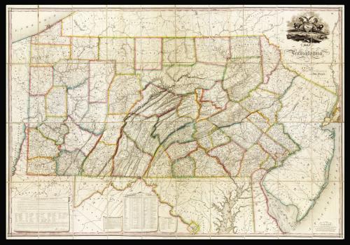 Unrecorded example of Melish's map of Pennsylvania