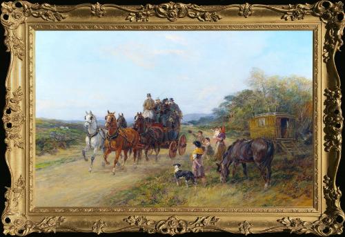 Heywood Hardy, ARWS, RPE (British 1842-1933) Passing the Gypsy Encampment