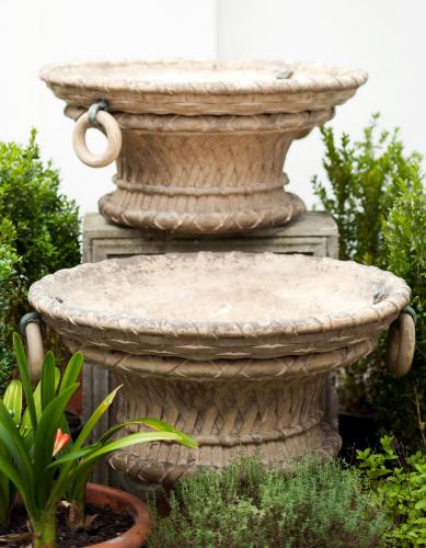 Stoneware Garden Urns