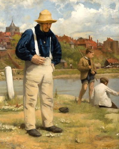 Arthur Hacker (British 1858-1919) Fishermen Old & Young
