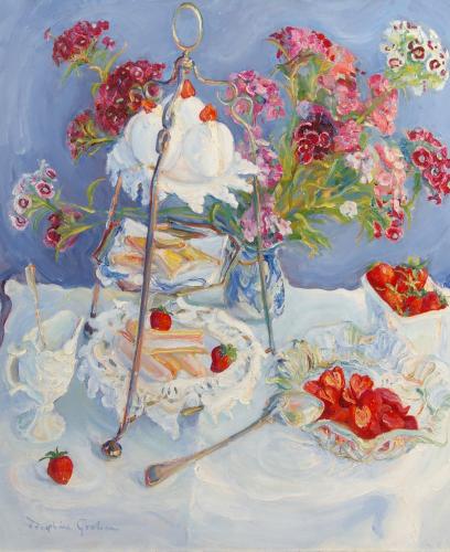Josephine Graham (Scottish 20th/21st Century) Strawberries For Tea