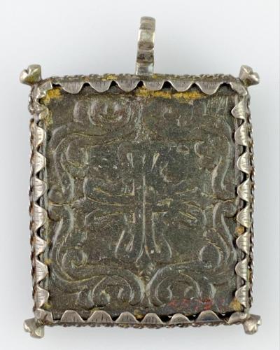Silver pendant with Our Lady of NIEVA & Maltese cross. Spanish, 17th century