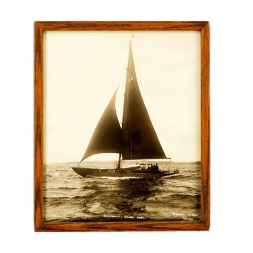 An original Photographic print of the Bermudian yacht Clodagh on Starboard tack in the Solent