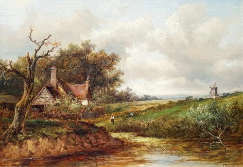 Joseph Thors (British fl. 1863-1900) Gathering Hay