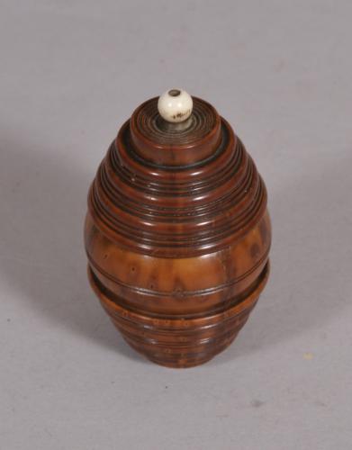 S/4070 Antique Treen 19th Century Coquilla Nut Go to Bed