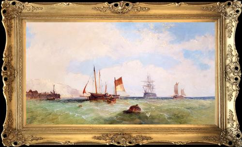 James Edwin Meadows (British 1828-1888) Unloading the Catch
