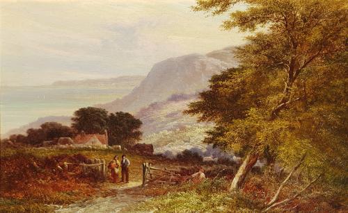 Walter Williams (British 1835-1906) A Coastal Farmstead