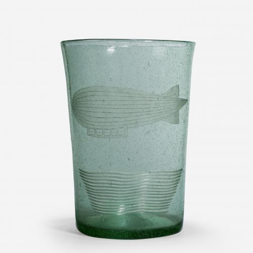 Unusual 1950s glass vase