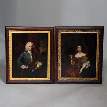 Fine Pair of Portraits attributed to Constantyn Netscher