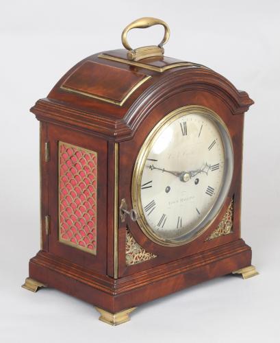   Fine Georgian III period mahogany bracket-clock