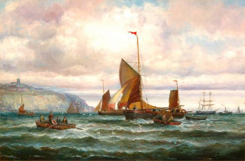 William Thornley (British fl. 1858-1898) Choppy Seas