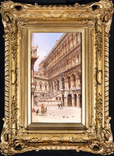 Giovanni Grubacs (Italian 1829-1919) The Staircase of the Giants, Venice