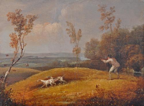 Augustus S Boult, A sportsman shooting over dogs