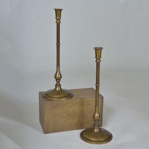 Pair of Tall 19th century Brass Candlesticks