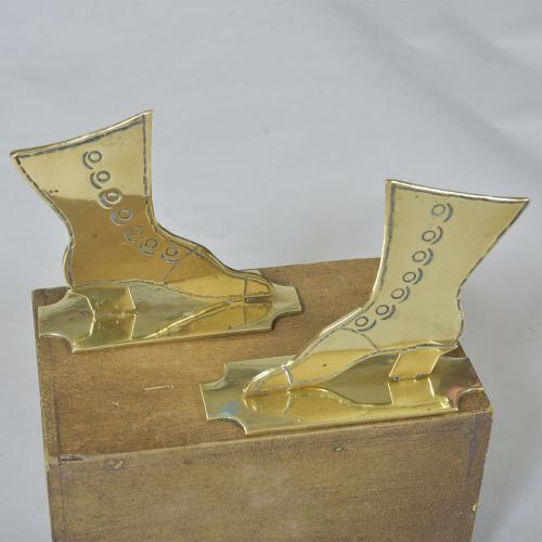 Pair of Antique Brass Boot Ornaments