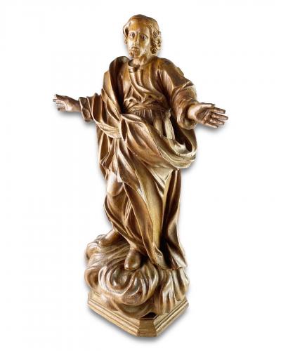 A limewood sculpture of the risen Christ. French, 18th century