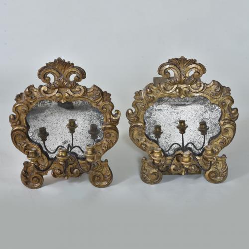 Pair of 18th century Gilded Girandoles