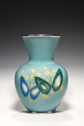  An unusual Japanese cloisonne vase by Tamura