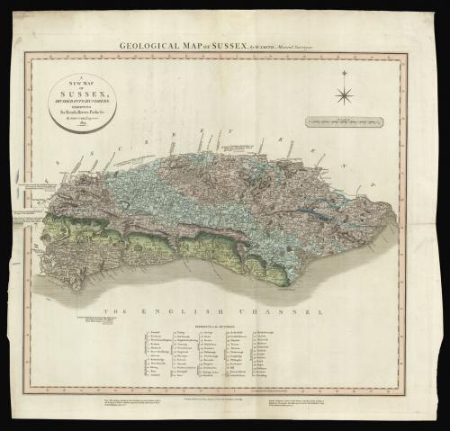 Smith's rare geological survey of Sussex