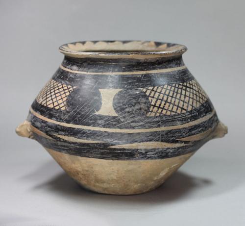 Chinese earthenware funerary urn, Neolithic period