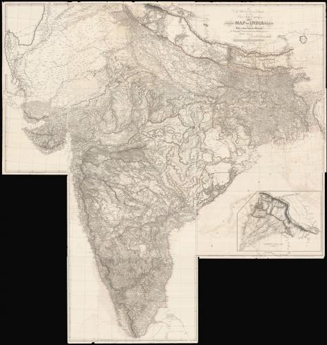 The largest map of India produced before the trigonometrical survey