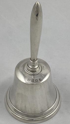 J B Chatterley sterling silver table bell 1973